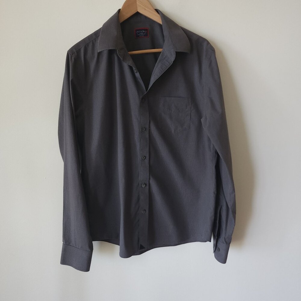 Untuckit Marcasin Long Sleeve Button Up Shirt, Slim Fit, Anti Wrinkle